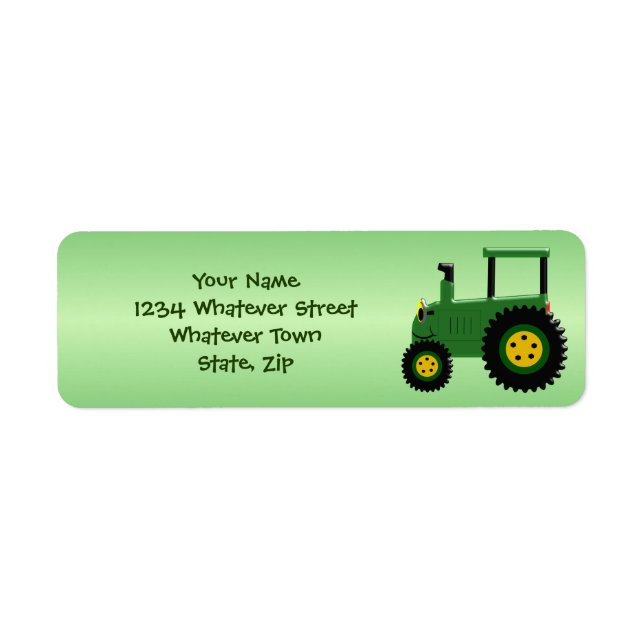 Personalised Green Tractor Design (Front)