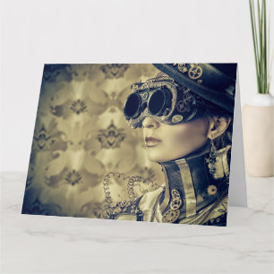 Personalised Greeting Card - Steampunk Art 'Look'