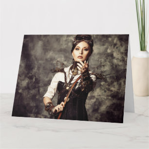 Personalised Greeting Card - Steampunk Art 'Tame'