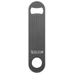 Personalised grey pinstripes bar key