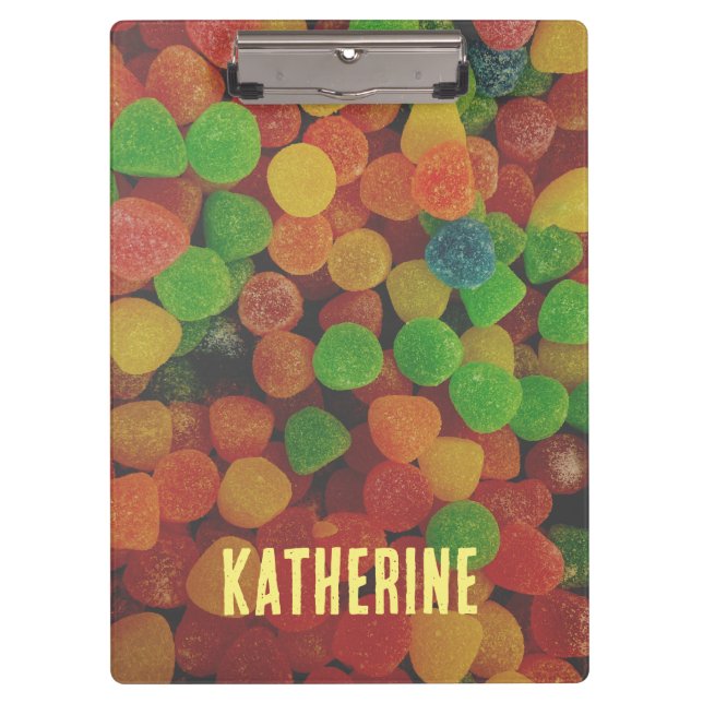 Personalised Gumdrops Candy Quirky Clipboard (Front)