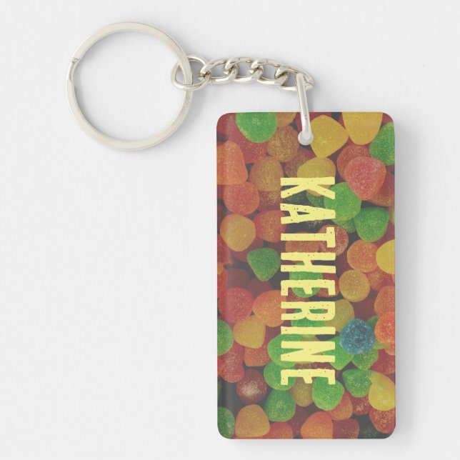 Personalised Gumdrops Candy Quirky Keychain (Front)