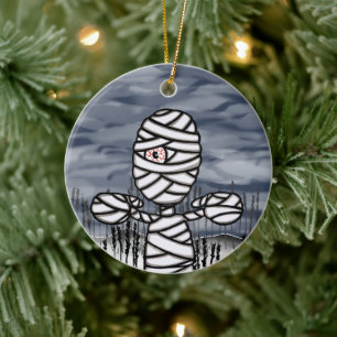 Personalised Halloween Horror Mummy Ornament