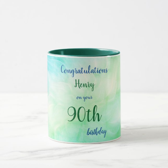 Personalised Happy 90th Birthday Mug (Center)