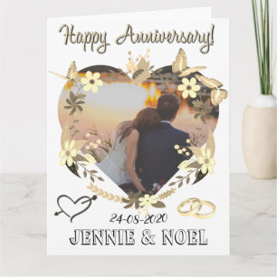 Personalised Happy Anniversary Card With Photo