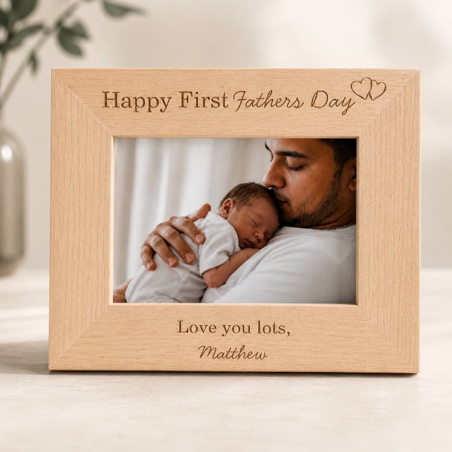 Personalised Happy First Fathers Day Picture Frame (Creator Uploaded)