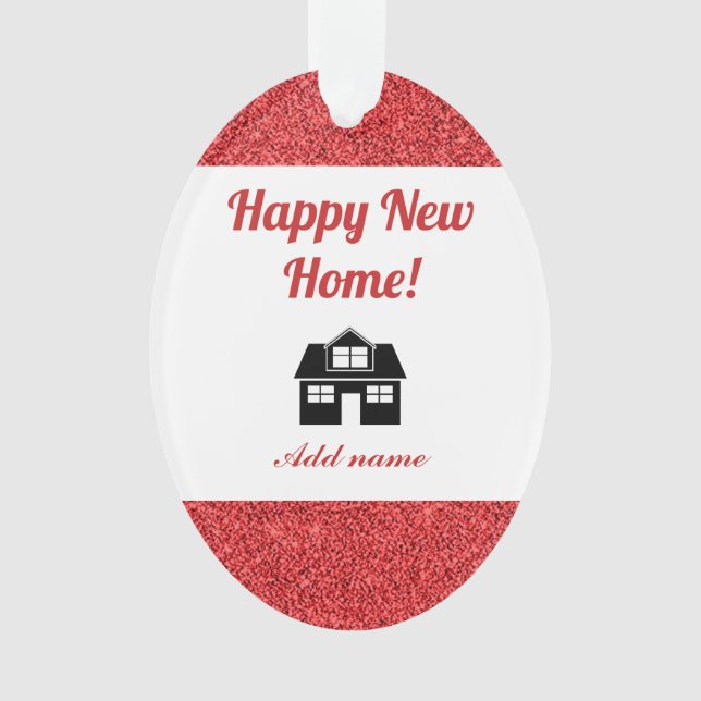 Personalised happy new home ornament (Front)
