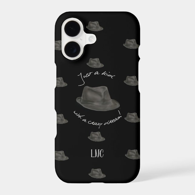 Personalised Hat For Leonard (black) (Back)