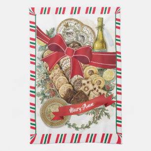 Personalised Holiday Chocolates & Cookies Kitchen Towel
