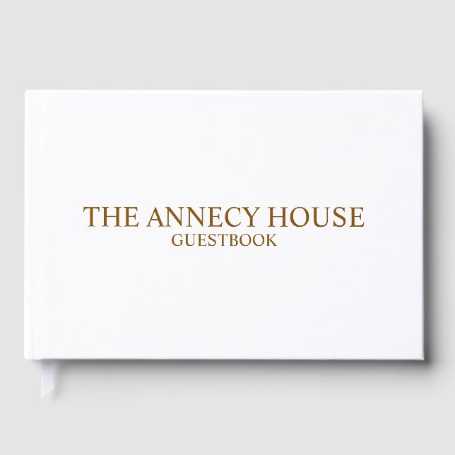 Personalised Holiday Home Guest Book - custom Gues (Front)