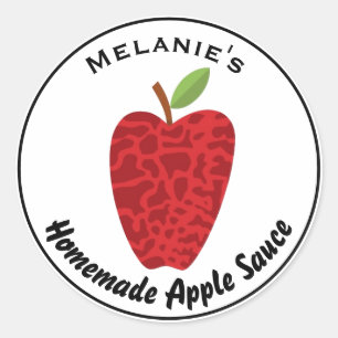 Personalised Homemade Apple Sauce Classic Round Sticker