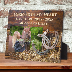 Personalised, Horse Memorial Plaque, PHOTO, NAME Plaque