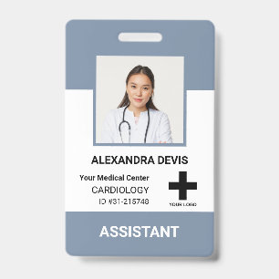 Personalised Hospital Employee Logo & Photo ID Bad Badge