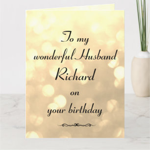 Personalised Husband Birthday Card