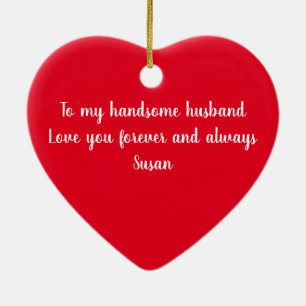 Personalised Husband Gift Ceramic Ornament
