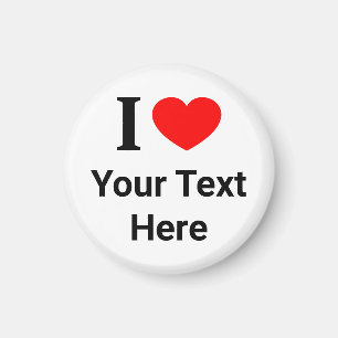 Personalised I ❤️ I LOVE I HEART Magnet