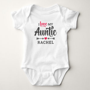 Personalised I Love My Auntie Baby Bodysuit
