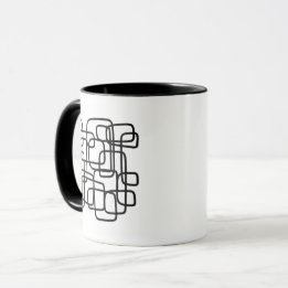 Personalised Initial Minimalist Abstract Line Art Mug