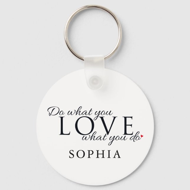 Personalised Inspirational Quote Keychain (Front)