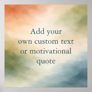 Personalised Inspirational Quote – Watercolor Poster