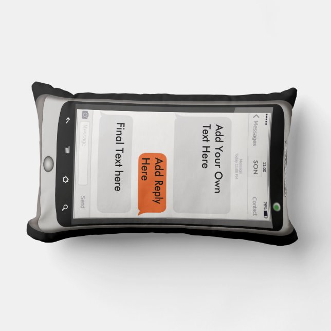 Personalised iPhone Pillow ADD TEXTs TEEN Gifts (Front)