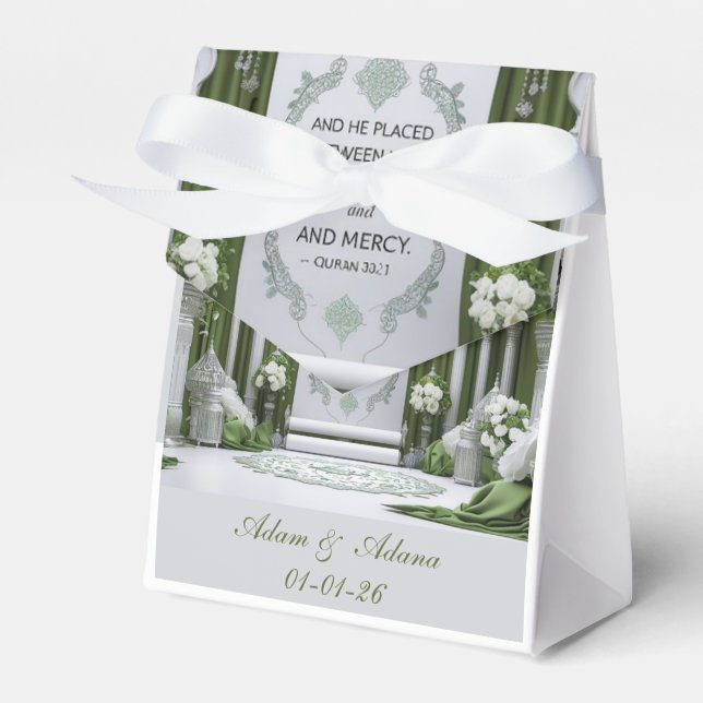 Personalised Islamic Wedding Favor Box  (Front Side)