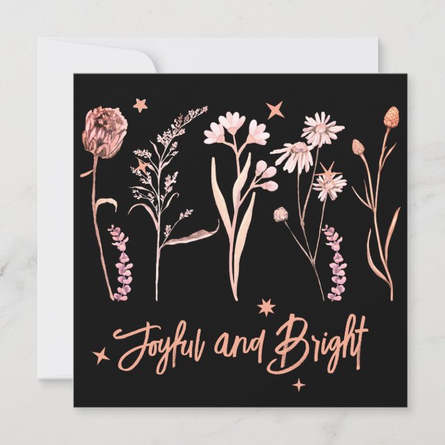 Personalised Joyful and Bright Wildflower Design  (Front)