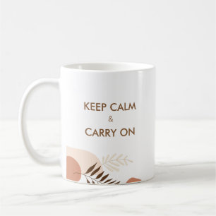 Personalised Keep Calm & Carry On Modern Chic  Coffee Mug