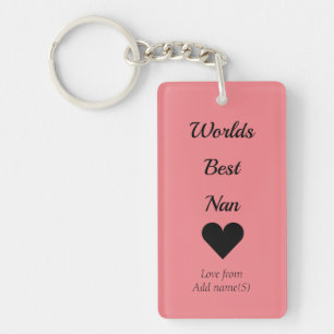Personalised keychain worlds best nan