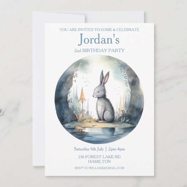 Personalised Kids Birthday Party Invitation (Front)