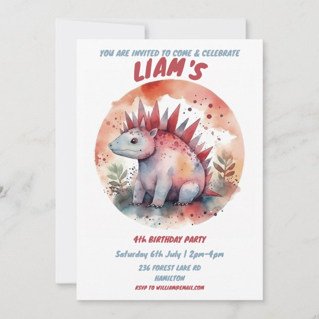 Personalised Kids Birthday Party Invitation (Front)