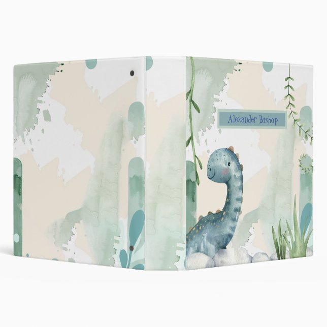 Personalised Kids Cute Dinosaur Binder (Background)