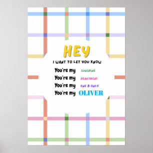 Personalised Kids name wall art gift