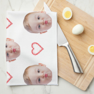Personalised Kitchen Decor Any Face Family Friends Towel