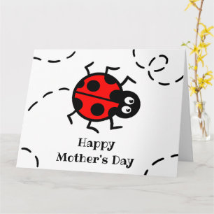 Personalised Ladybird Ladybug Mother's Day Card