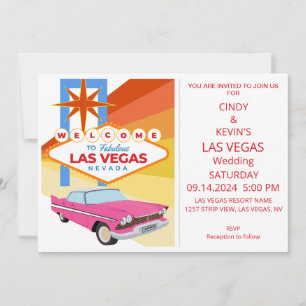 Personalised Las Vegas Wedding Invitation