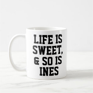 Personalised Life is Sweet Humour Quote Slogan Mug