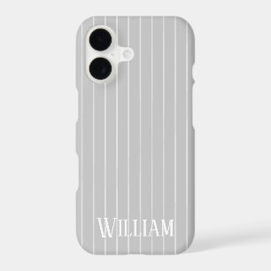 Personalised light grey pinstripes