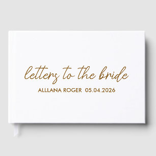 Personalised Linen Cover Letters to the Bride Gues Guest Book