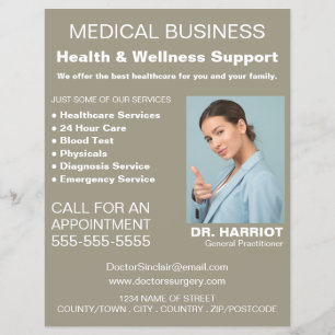 Personalised Logo, Physician, Nurse, Medical Flyer