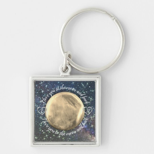 Personalised Love You To The Moon Keychain (Front)