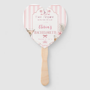 personalised Lux Pink Bachelorette Party bridal Hand Fan
