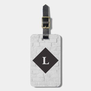 Personalised Luxurious White Brick luggage tag