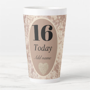 Personalised luxury velvet birthday mug 16th