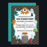 Personalised Mad Science Birthday Party Invitation<br><div class="desc">Customizable to your specifics. Credit to DreAmLoft.</div>