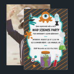 Personalised Mad Science Birthday Party Photo Invitation<br><div class="desc">Get ready for a day of fun experiments with this Mad Science-themed birthday party invitation! Featuring bright colours, playful lab graphics, and a quirky monster, this design is perfect for kids who love science and adventure. Ideal for STEM-inspired parties or anyone looking for a unique and exciting celebration theme. Fully...</div>