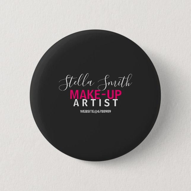 Personalised Makeup Artist Standard 2 Inch Round Button (Front)