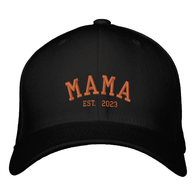 Personalised Mama est.  Embroidered Hat (Front)
