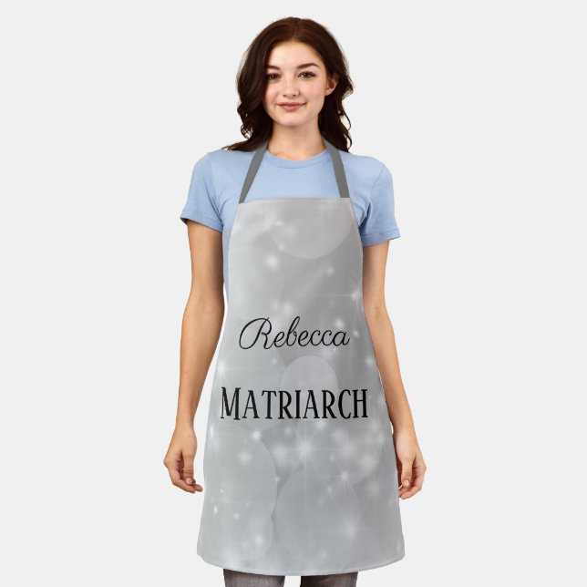 Personalised Matriarch Mother Apron (Worn)