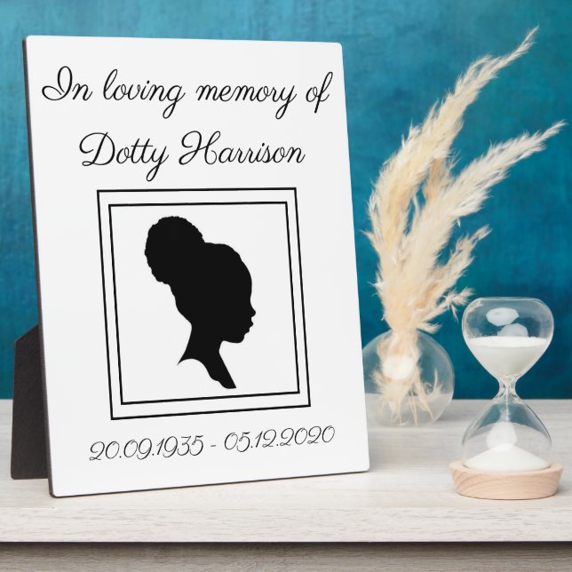 Personalised Memorial Photo Plaque (Side)